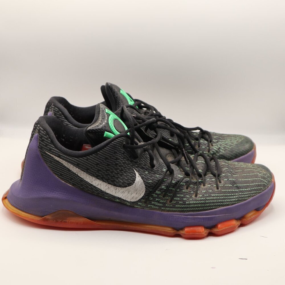 KD 8 Vinary 2015 Men's Black Green Purple Orange Sneakers Size 13